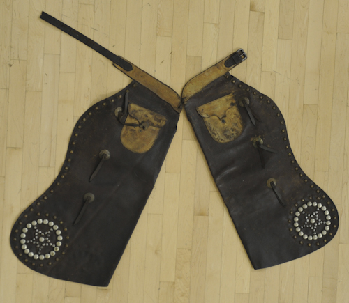 Pair of leather chaps early 20th c.