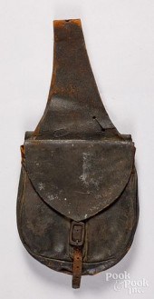 PAIR OF LEATHER SADDLE BAGS, 1