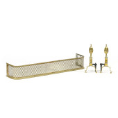 PAIR OF LEMON TOP BRASS ANDIRO