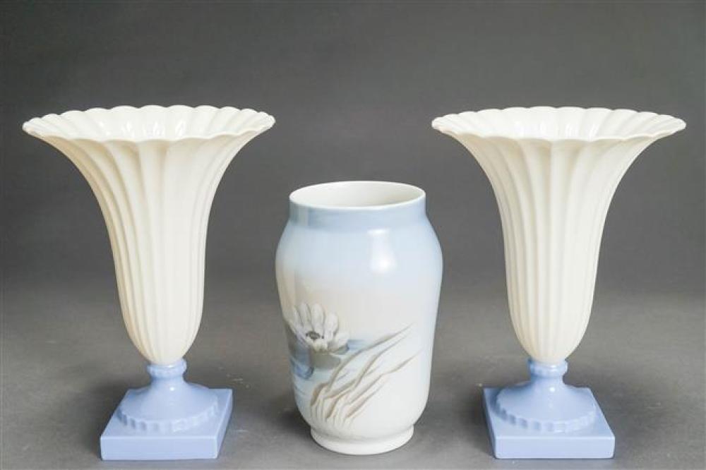 PAIR OF LENOX VASES AND A ROYAL