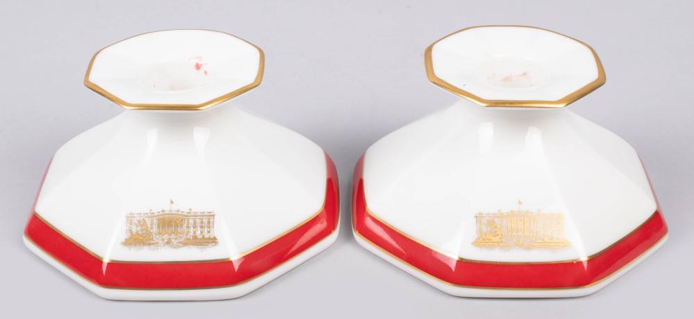 PAIR OF LENOX WHITE HOUSE CHINA