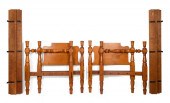 PAIR OF LEONARDS TWIN ROPE BED