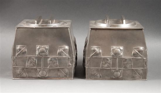 Pair of Liberty Tudric pewter