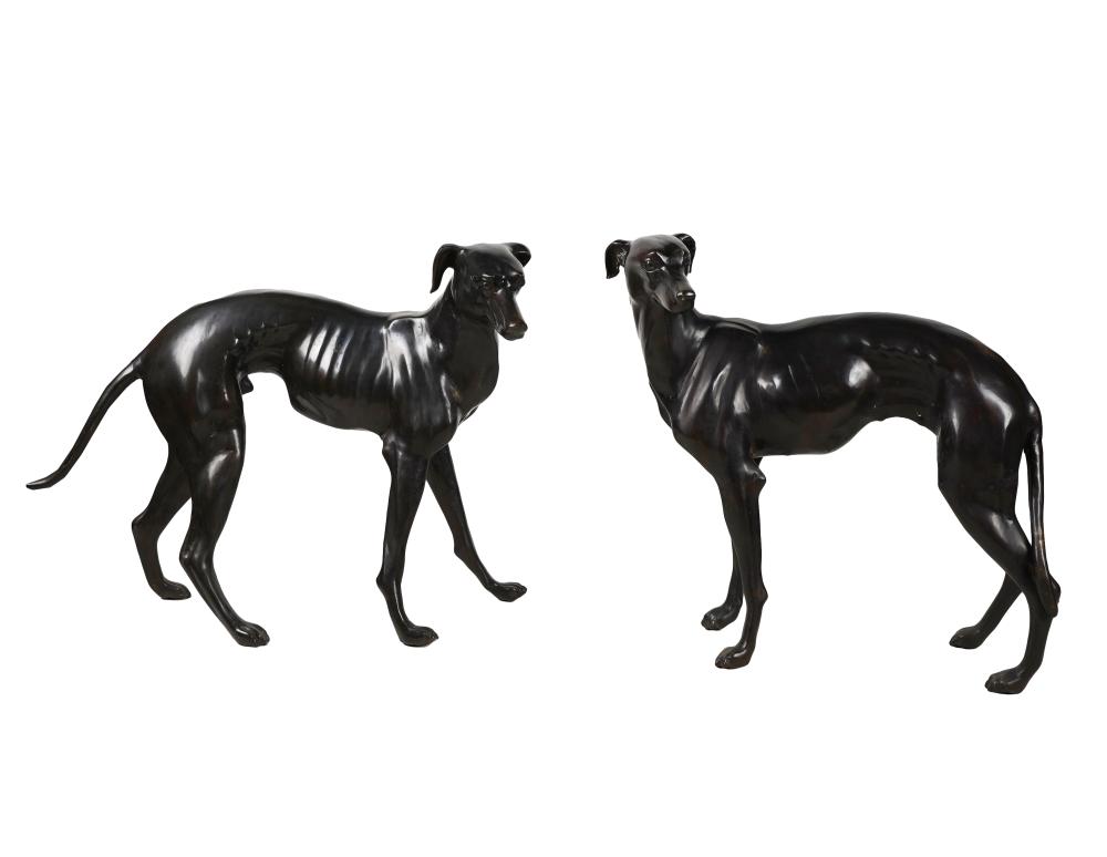 PAIR OF LIFE SIZE GREYHOUND