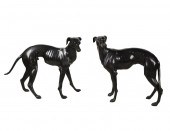 PAIR OF LIFE SIZE GREYHOUND BR