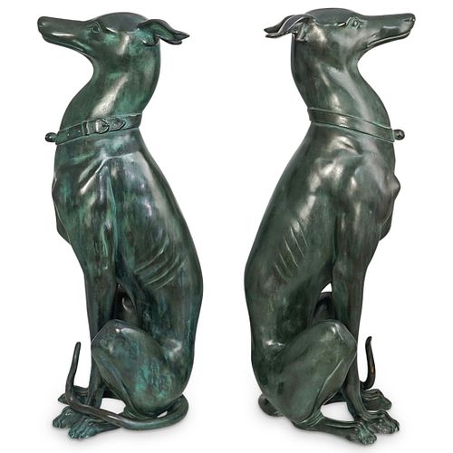 PAIR OF LIFE SIZE GREYHOUND