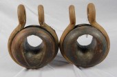 PAIR OF LIGNUM VITAE AND IRON