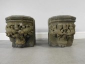PAIR OF LIMESTONE CAPITALS (OA