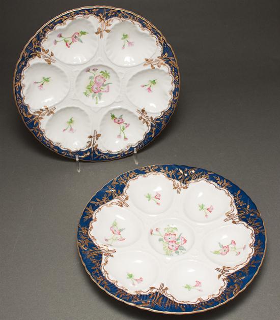 Pair of Limoges floral decorated