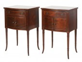 PAIR OF LINE-INLAID MAHOGANY N