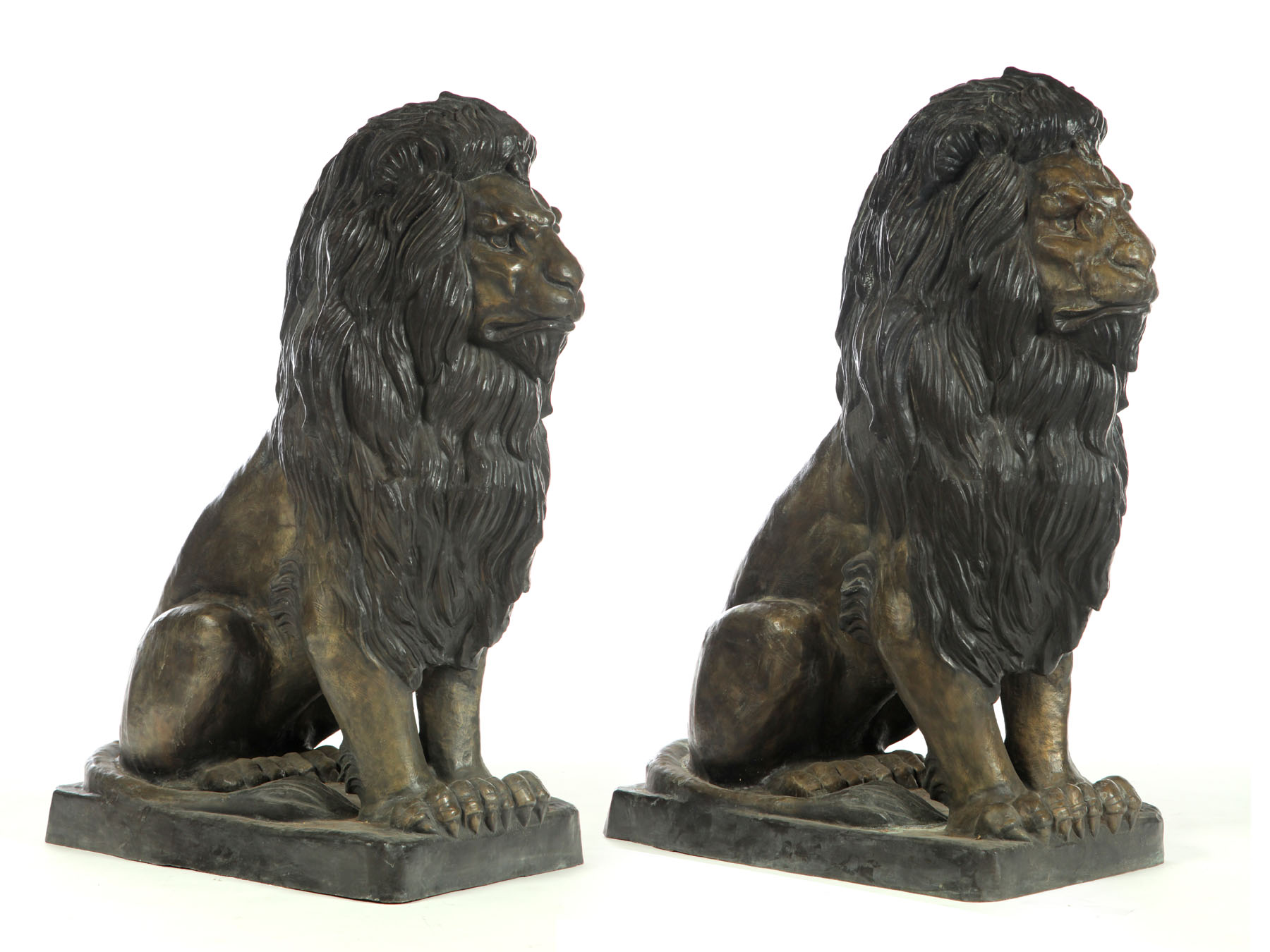 PAIR OF LIONS AFTER ANTOINE-LOUIS