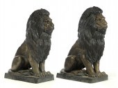 PAIR OF LIONS AFTER ANTOINE-LO