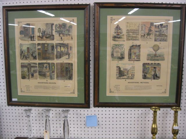 Pair of Lithographs Depicting