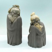 PAIR OF LLADRO GRES FIGURINES,