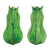 Pair of Loetz Glass Rusticana