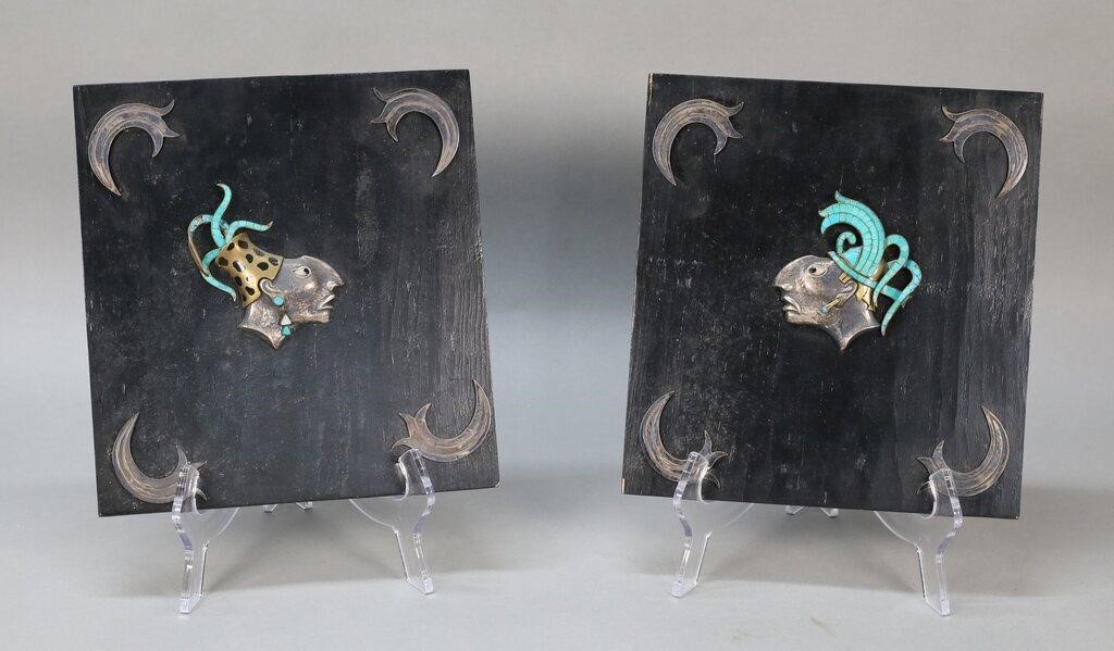 PAIR OF LOS CASTILLO MIXED METAL