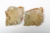 PAIR OF LOTUS LEAF BRUSH WASHE