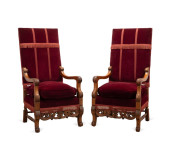 PAIR OF LOUIS XIV STYLE WALNUT