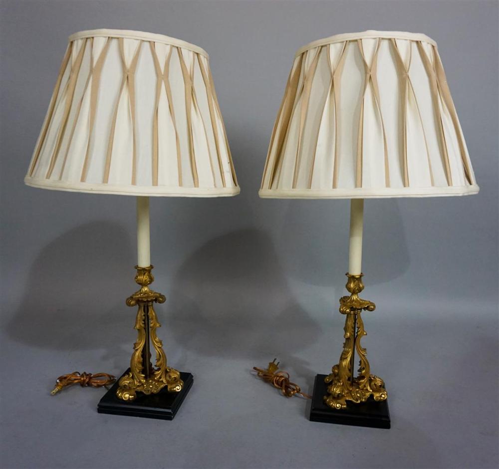 PAIR OF LOUIS XIV STYLE GILT-BRONZE