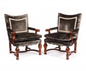 PAIR OF LOUIS XIV-STYLE CARVED