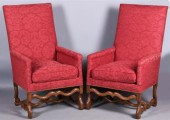 PAIR OF LOUIS XIV WALNUT LIBRA