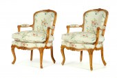 PAIR OF LOUIS XV FAUTEUILS ARM