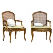 PAIR OF LOUIS XV FAUTEUILS Pai