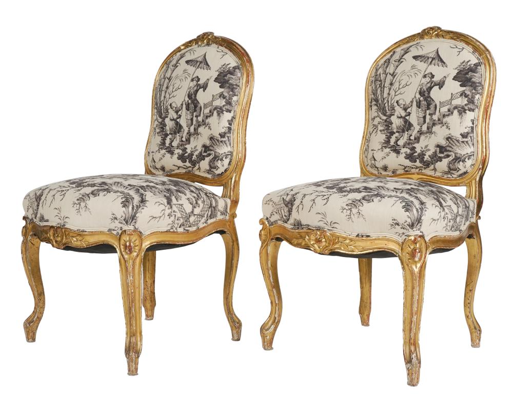 PAIR OF LOUIS XV GILTWOOD SIDE