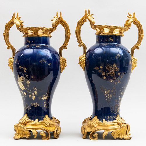 PAIR OF LOUIS XV ORMOLU-MOUNTED
