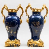 PAIR OF LOUIS XV ORMOLU-MOUNTE