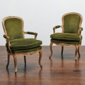 PAIR OF LOUIS XV PAINTED FAUTE
