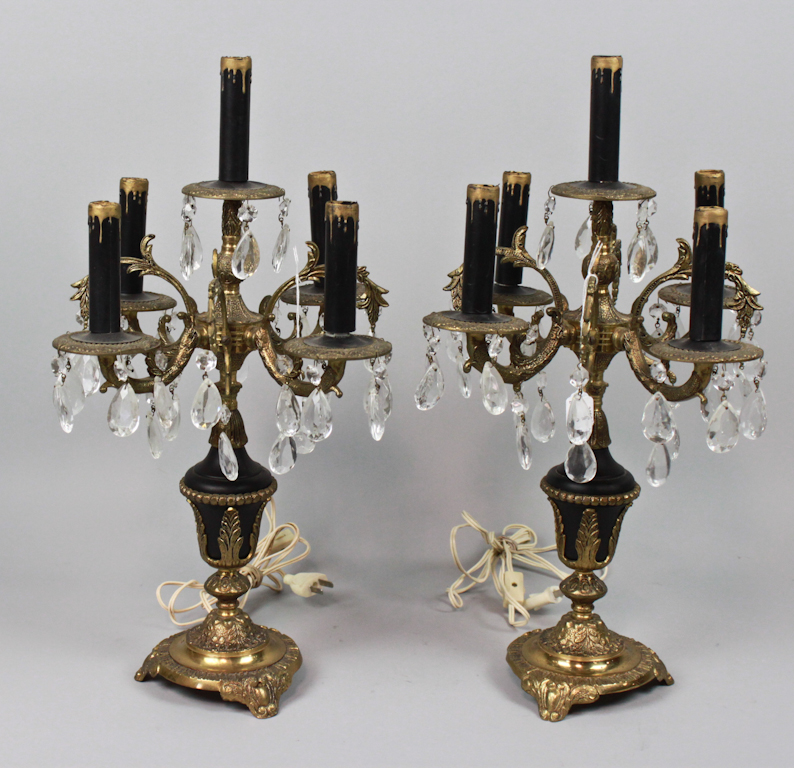 PAIR OF LOUIS XV STYLE GILT METAL