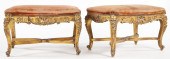 Pair of Louis XV Style Gilt Wo