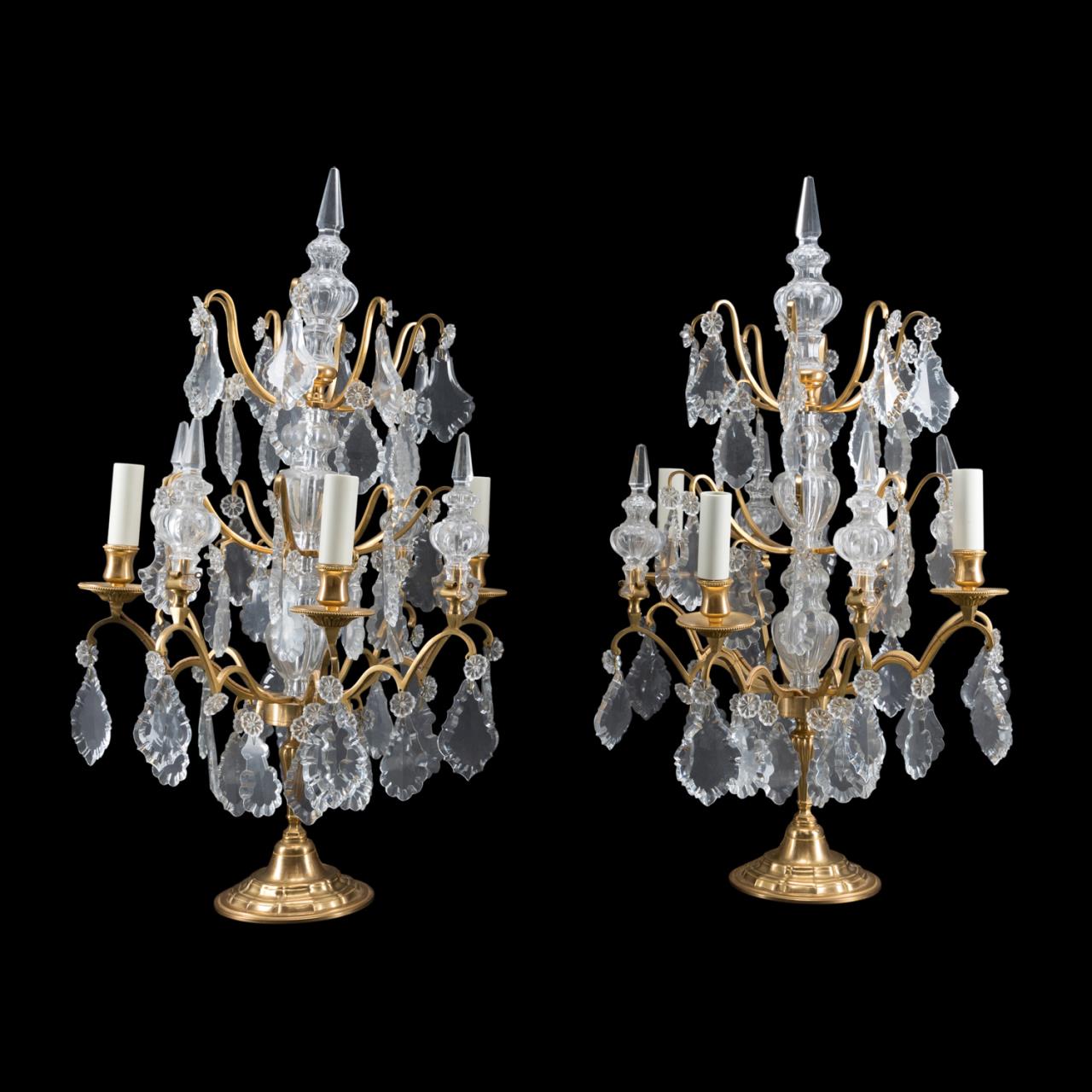 PAIR OF LOUIS XV STYLE ORMOLU &