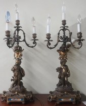 PAIR OF LOUIS XV STYLE GILT ME