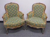 PAIR OF LOUIS XV STYLE GREEN D