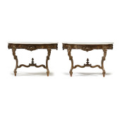 PAIR OF LOUIS XV STYLE MARBLE