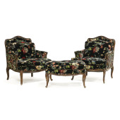 PAIR OF LOUIS XV STYLE BERGERE