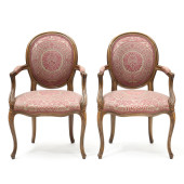PAIR OF LOUIS XV STYLE FAUTEUI