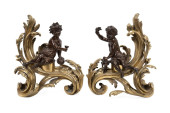 PAIR OF LOUIS XV STYLE BRONZE