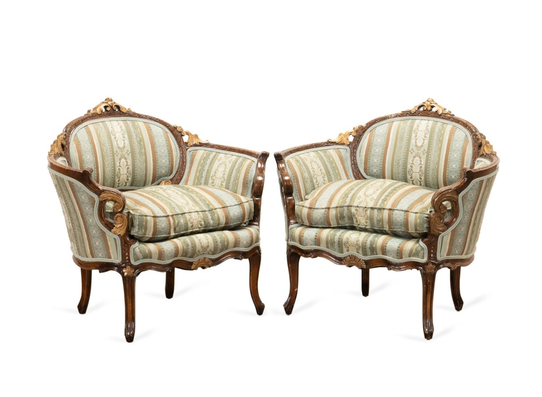 PAIR OF LOUIS XV STYLE WALNUT
