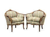 PAIR OF LOUIS XV STYLE WALNUT
