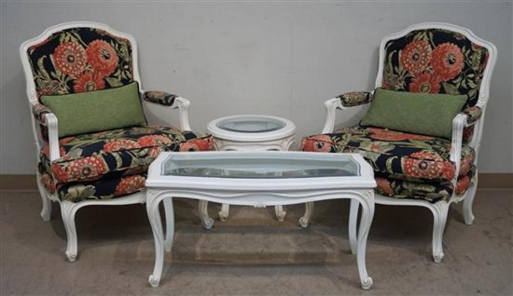 PAIR OF LOUIS XV STYLE WHITE ENAMEL