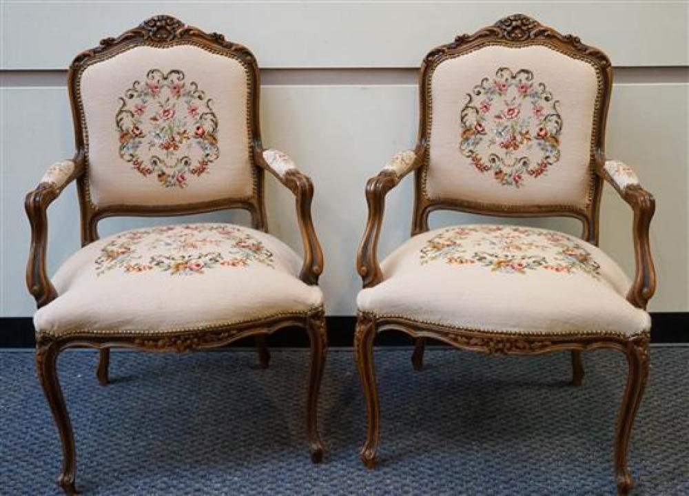 PAIR OF LOUIS XV STYLE WALNUT