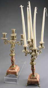 PAIR OF LOUIS XV STYLE BRONZE
