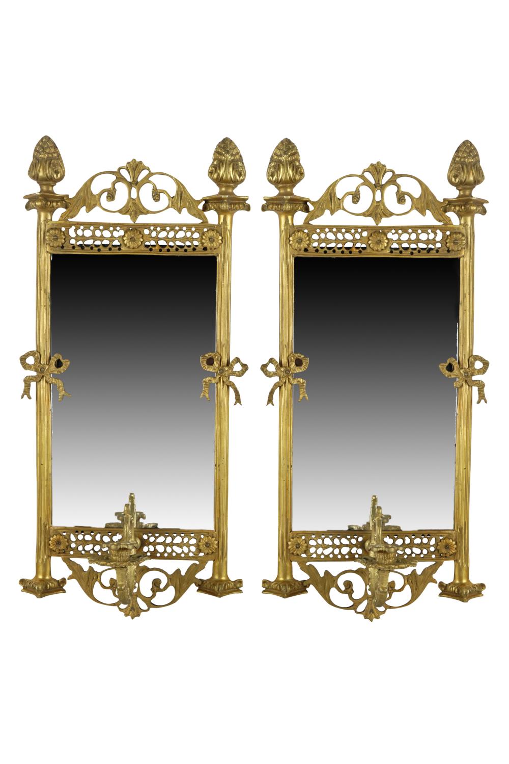 PAIR OF LOUIS XV STYLE GILT METAL