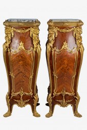PAIR OF LOUIS XV STYLE GILT BR