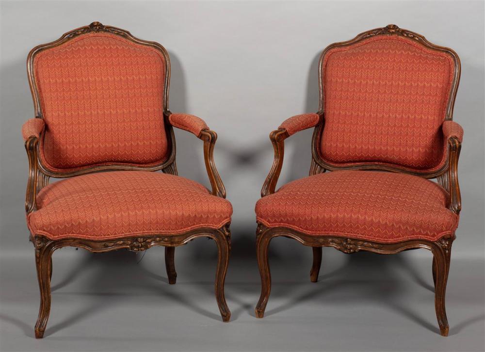 PAIR OF LOUIS XV STYLE BEECHWOOD