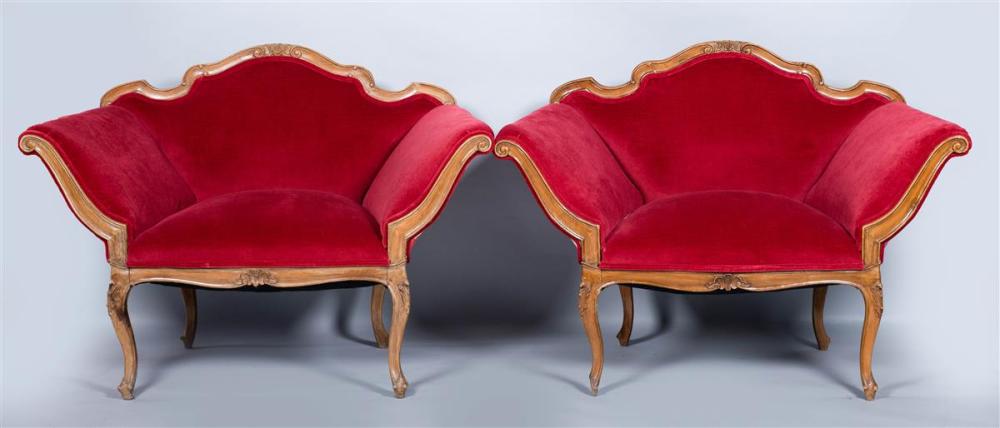 PAIR OF LOUIS XV STYLE BEECHWOOD