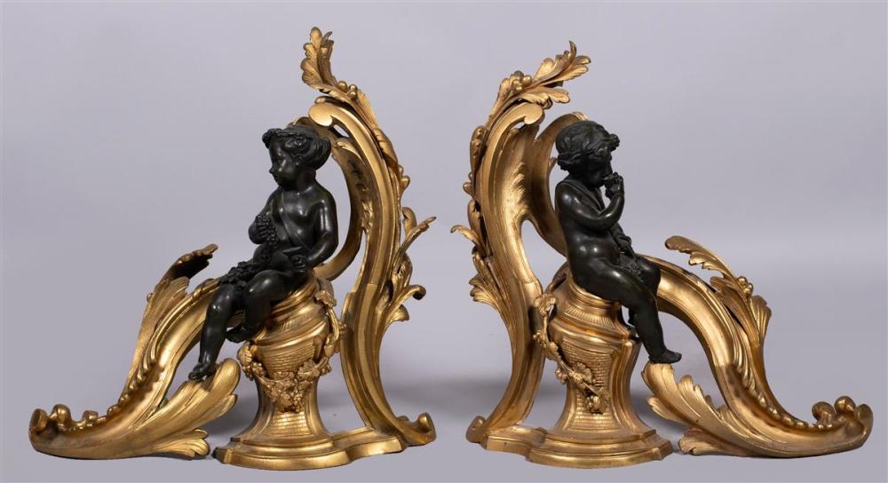 PAIR OF LOUIS XV STYLE ORMOLU AND